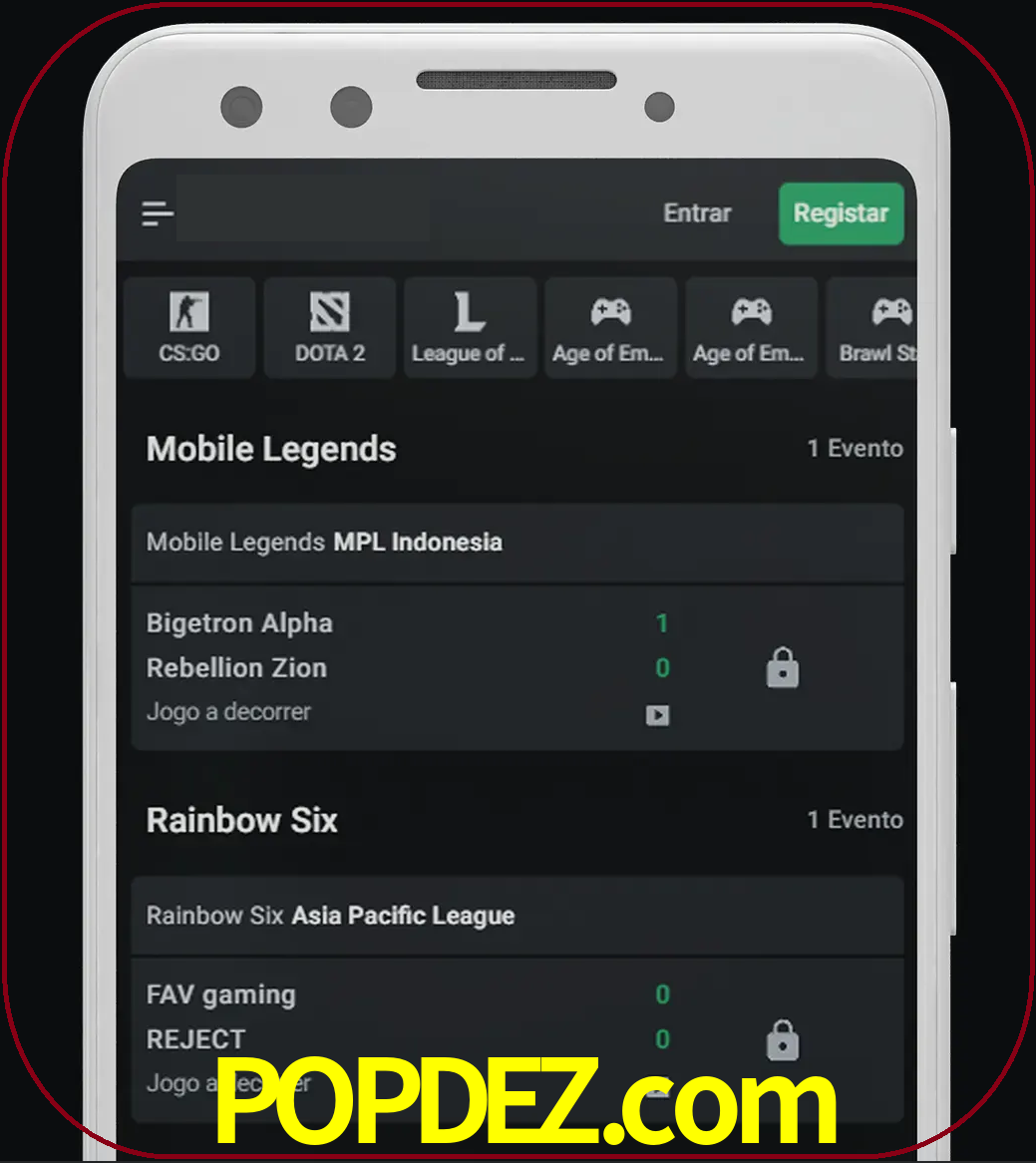 Esportes permitem apostar nos maiores torneios.