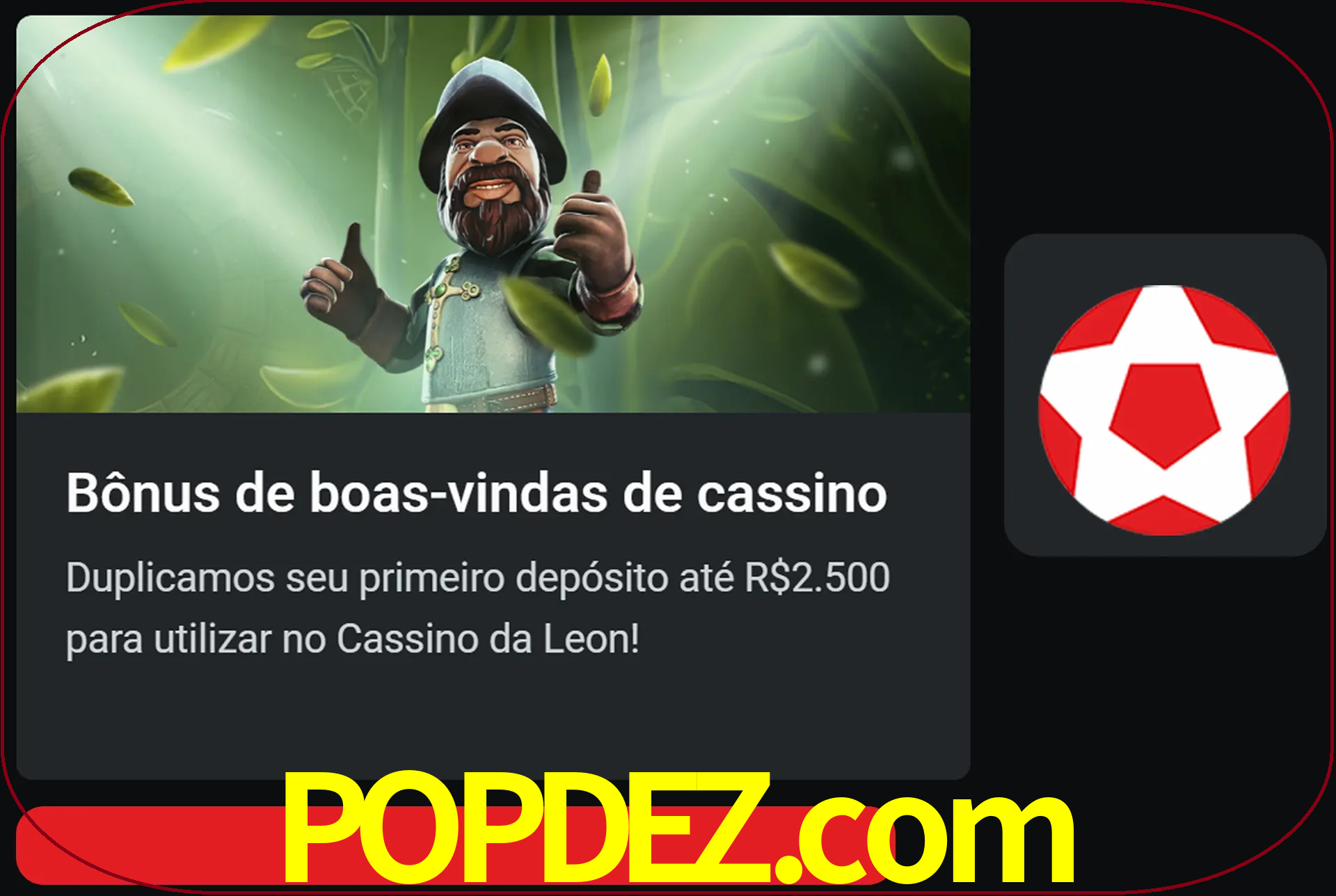 Receba seu dinheiro do bônus de boas-vindas após o primeiro depósito.